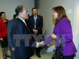 Chủ tịch Quốc hội Nguyễn Sinh Hung tiếp Phó chủ tịch Quốc hội Cuba Ana Maria Machado Mari